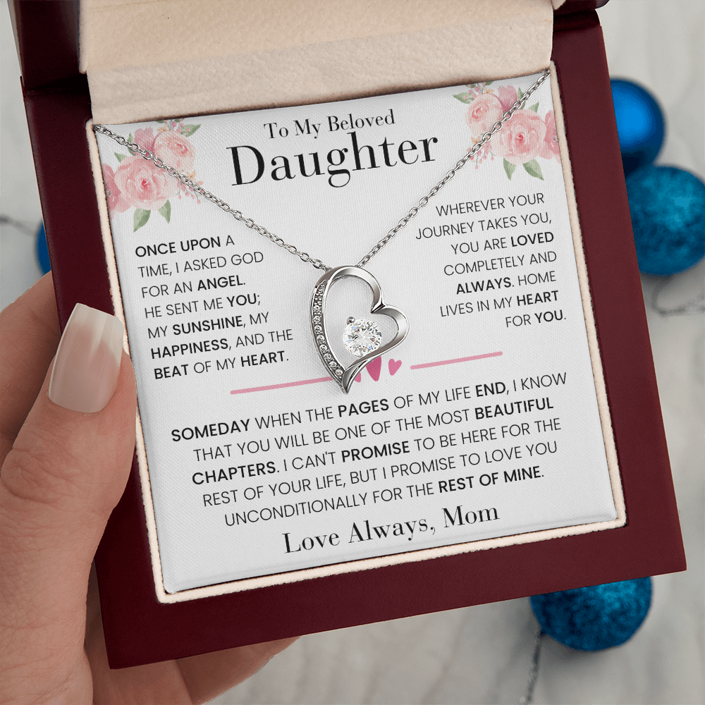 Daughter Gift From Mom, Forever Love Necklace