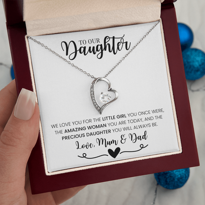 "To Our Daughter, Love Mum & Dad" - Forever Love Necklace