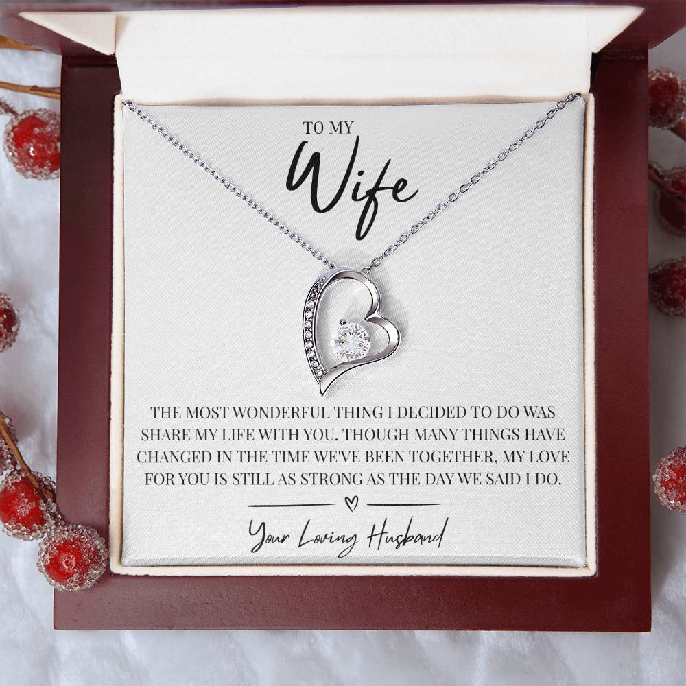 To My Wonderful Wife - Forever Love Necklace