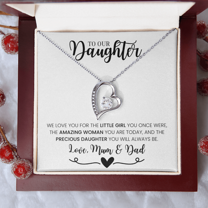 "To Our Daughter, Love Mum & Dad" - Forever Love Necklace