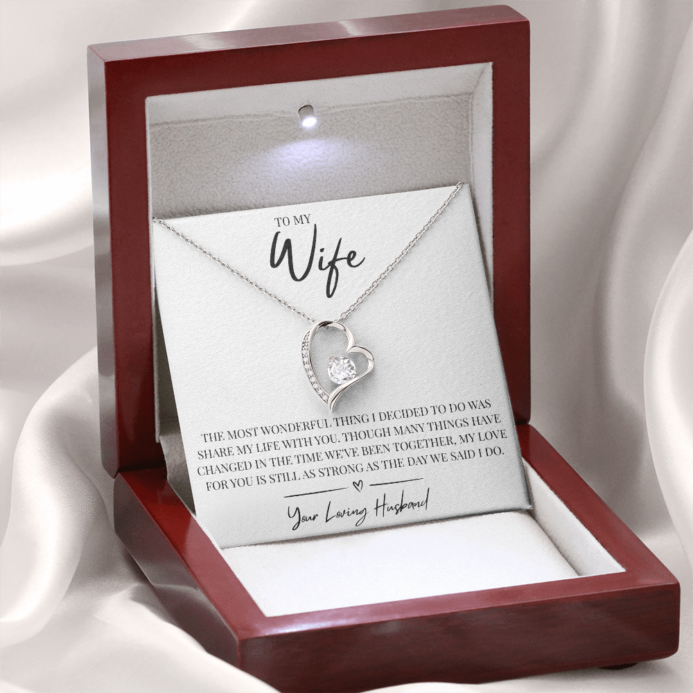 To My Wonderful Wife - Forever Love Necklace