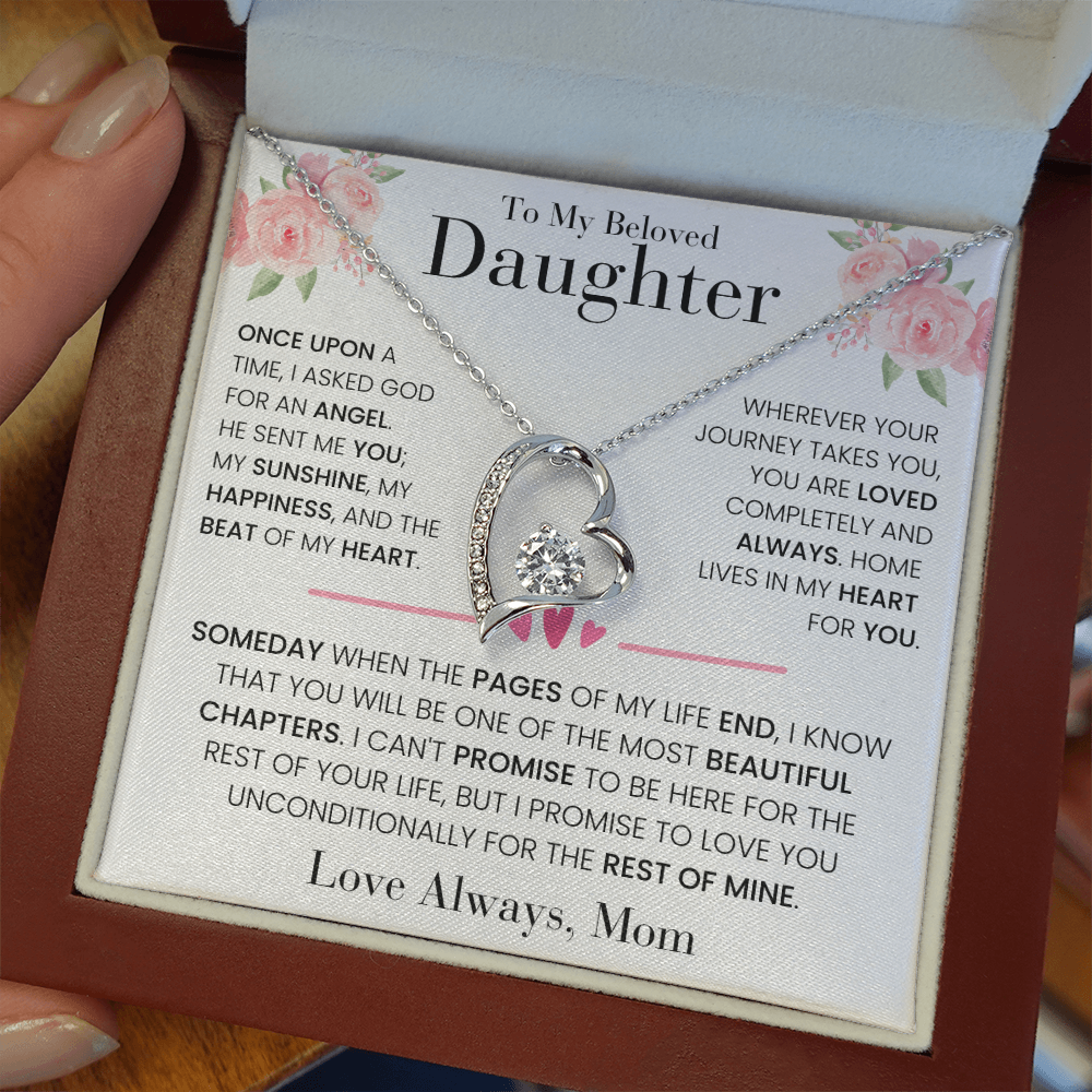 Daughter Gift From Mom, Forever Love Necklace