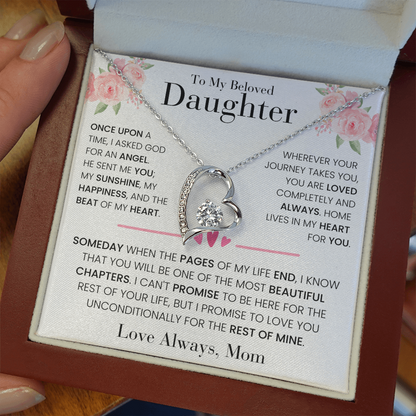 Daughter Gift From Mom, Forever Love Necklace