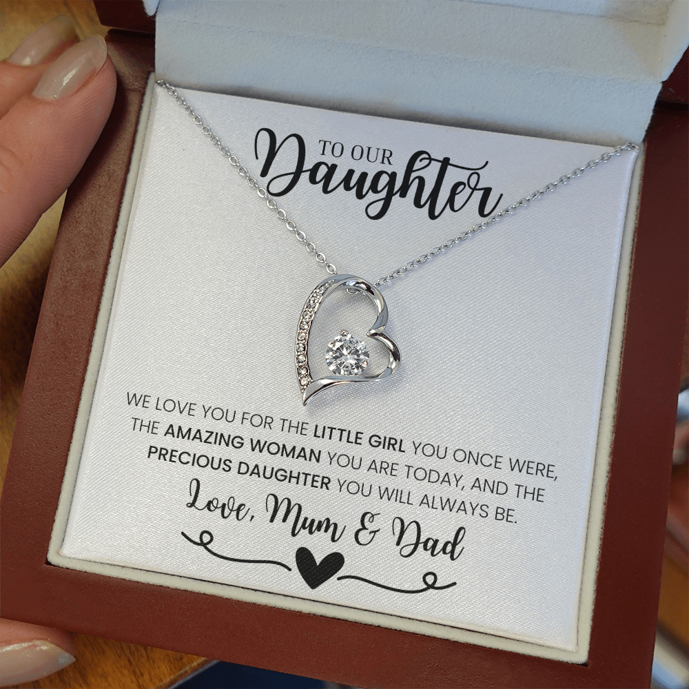 "To Our Daughter, Love Mum & Dad" - Forever Love Necklace