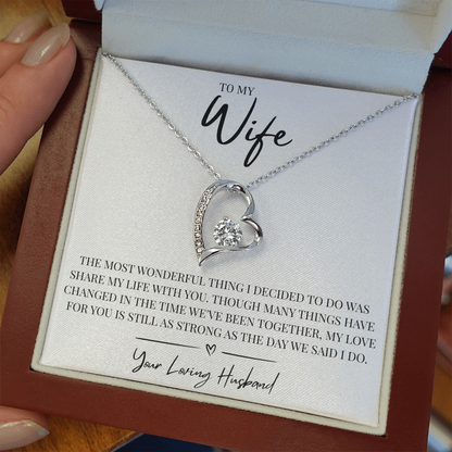 To My Wonderful Wife - Forever Love Necklace