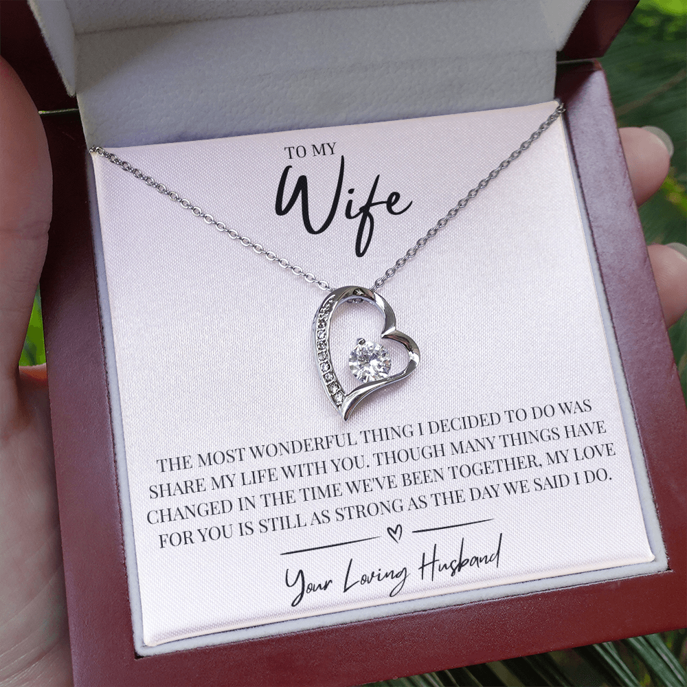 To My Wonderful Wife - Forever Love Necklace
