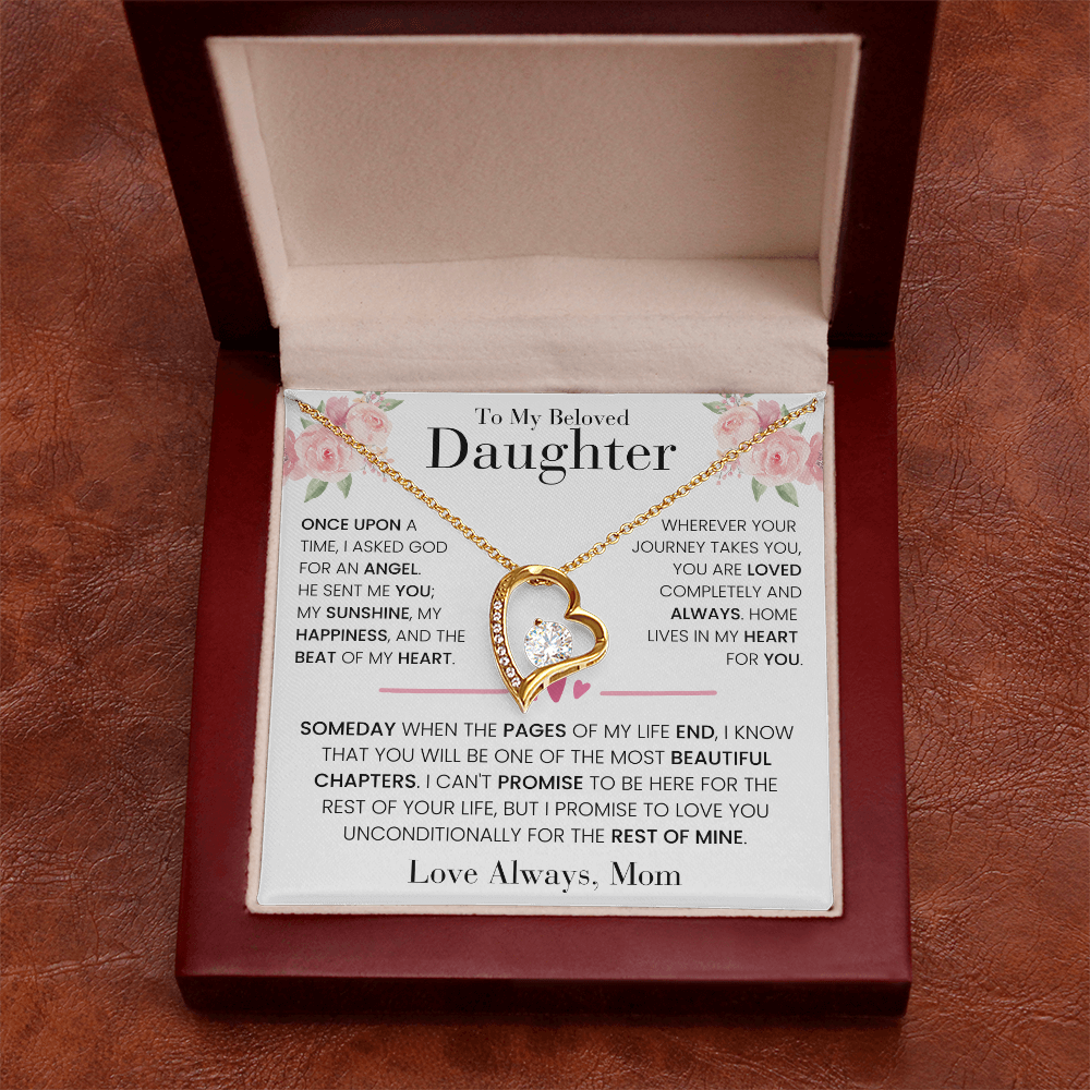 Daughter Gift From Mom, Forever Love Necklace