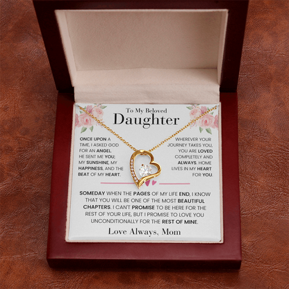 Daughter Gift From Mom, Forever Love Necklace
