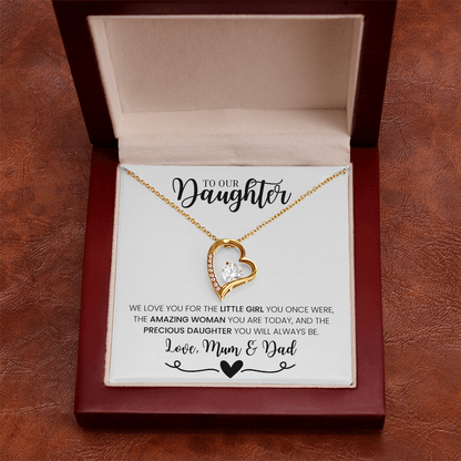 "To Our Daughter, Love Mum & Dad" - Forever Love Necklace