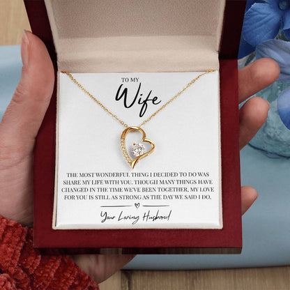 To My Wonderful Wife - Forever Love Necklace