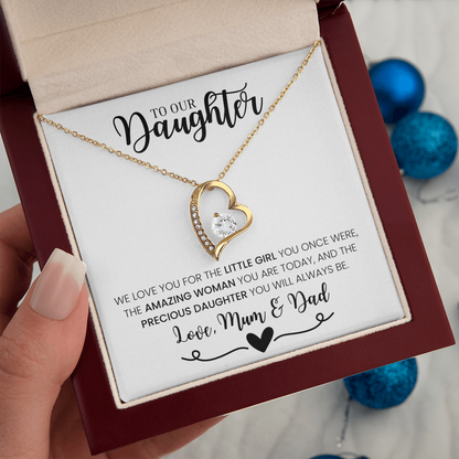 "To Our Daughter, Love Mum & Dad" - Forever Love Necklace