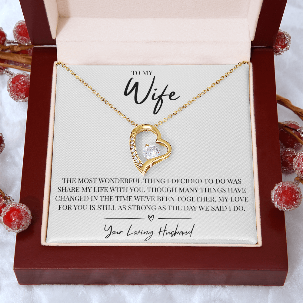 To My Wonderful Wife - Forever Love Necklace
