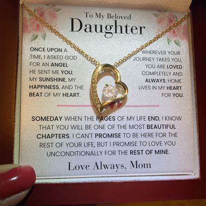 Daughter Gift From Mom, Forever Love Necklace