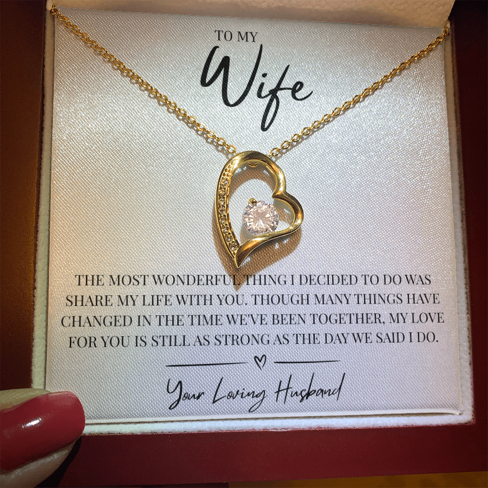 To My Wonderful Wife - Forever Love Necklace