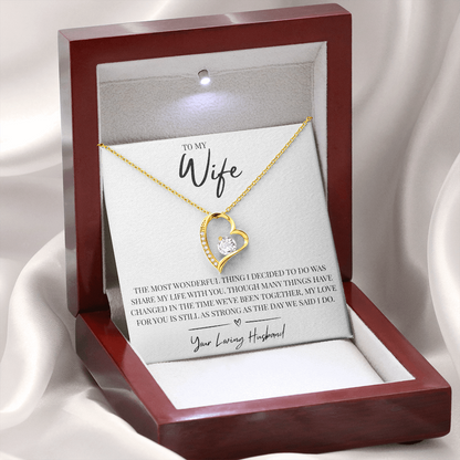 To My Wonderful Wife - Forever Love Necklace
