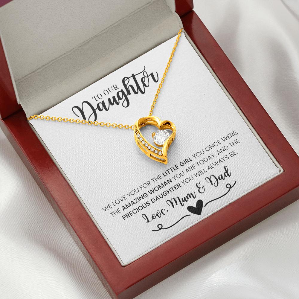 "To Our Daughter, Love Mum & Dad" - Forever Love Necklace