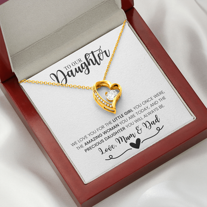 "To Our Daughter, Love Mum & Dad" - Forever Love Necklace
