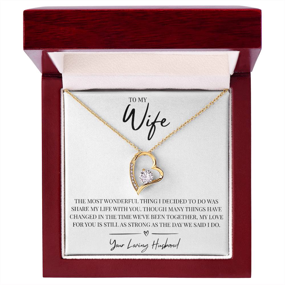 To My Wonderful Wife - Forever Love Necklace