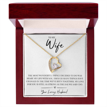 To My Wonderful Wife - Forever Love Necklace