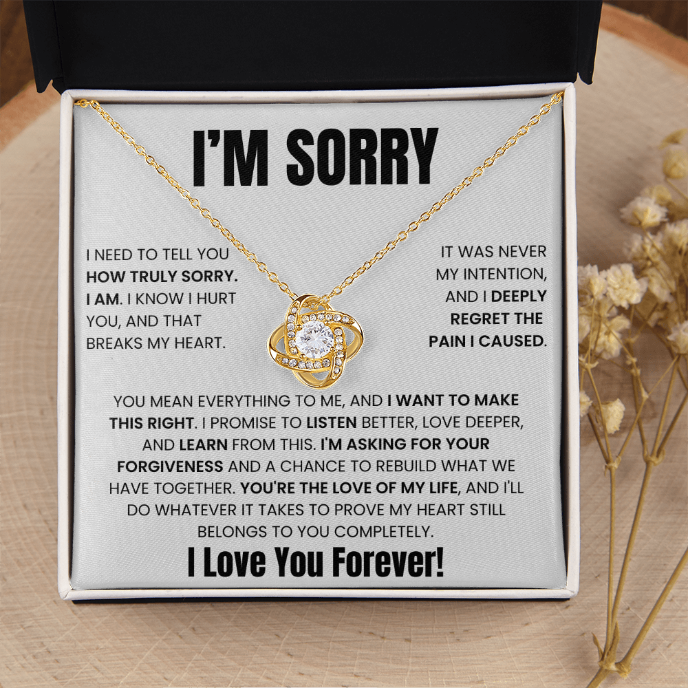 Apology Gift For Her -  Love Knot Necklace