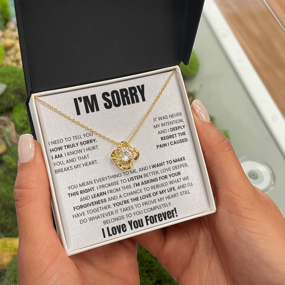 Apology Gift For Her -  Love Knot Necklace