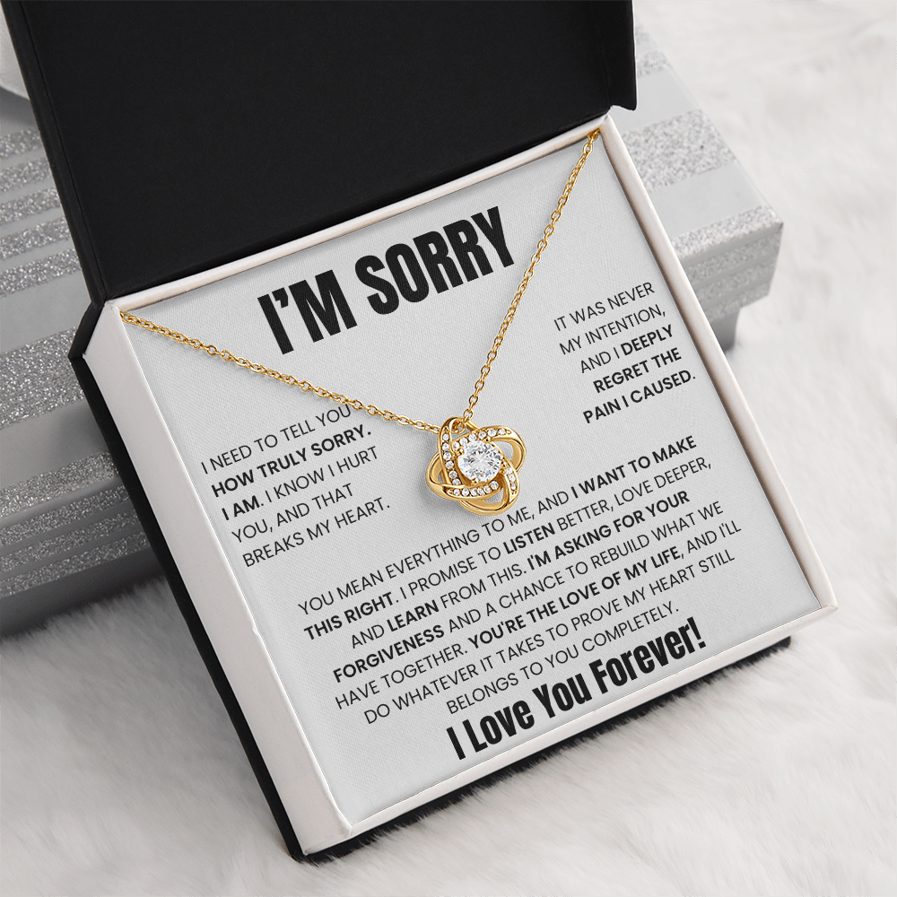 Apology Gift For Her -  Love Knot Necklace