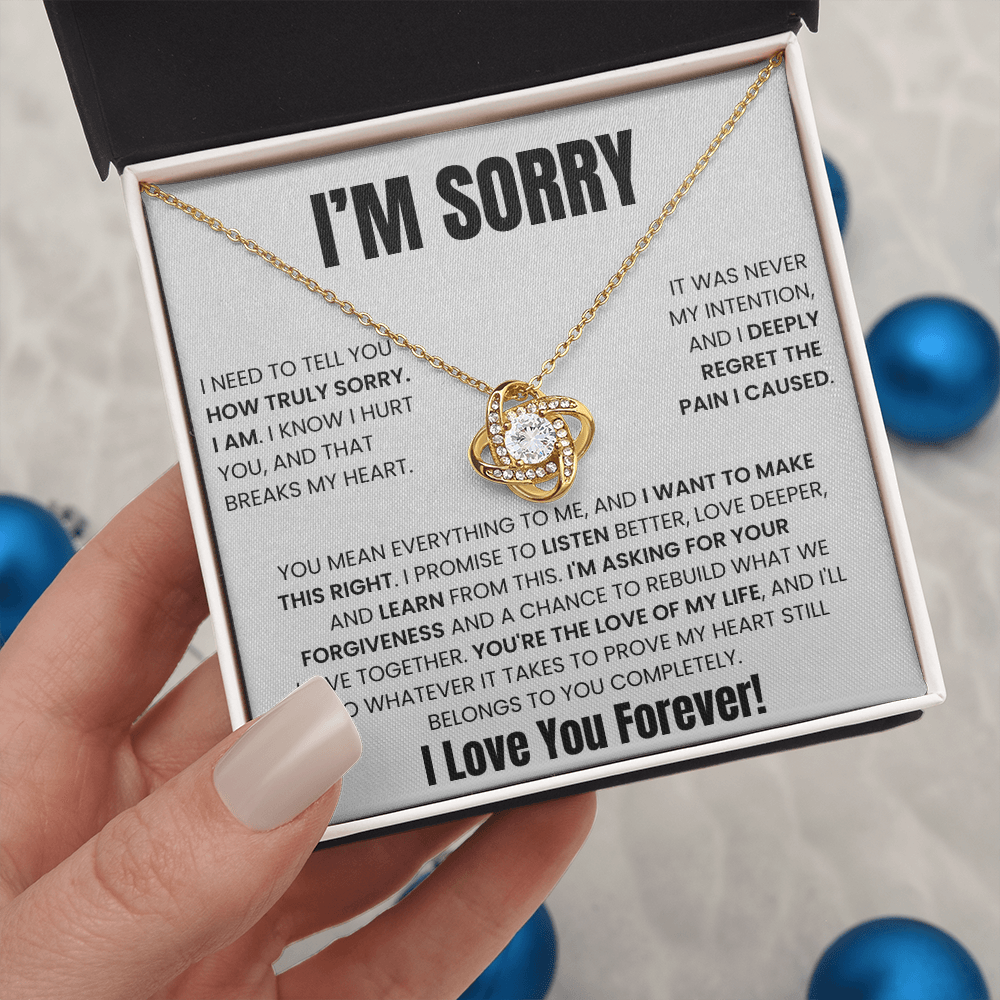 Apology Gift For Her -  Love Knot Necklace