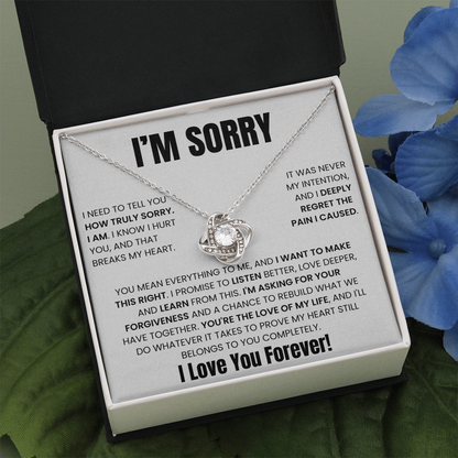 Apology Gift For Her -  Love Knot Necklace