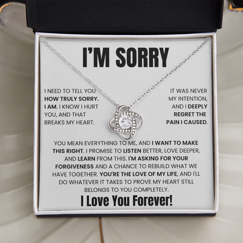 Apology Gift For Her -  Love Knot Necklace