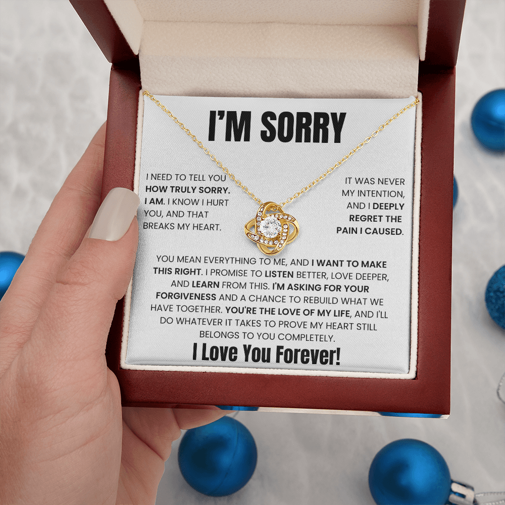 Apology Gift For Her -  Love Knot Necklace