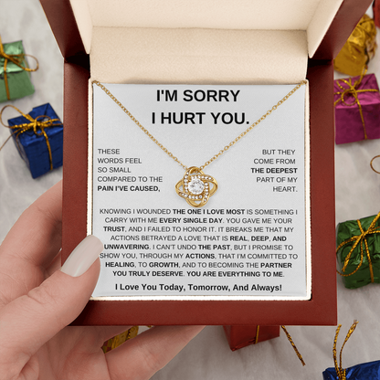 Apology Gift For Her – Love Knot Necklace