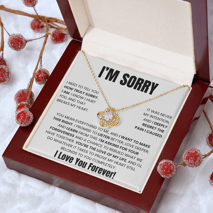 Apology Gift For Her -  Love Knot Necklace