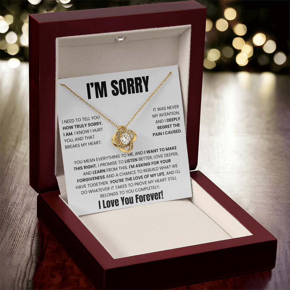 Apology Gift For Her -  Love Knot Necklace