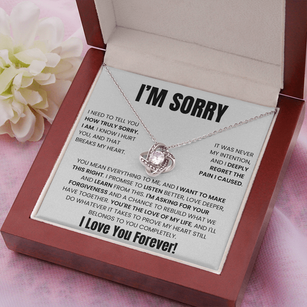 Apology Gift For Her -  Love Knot Necklace