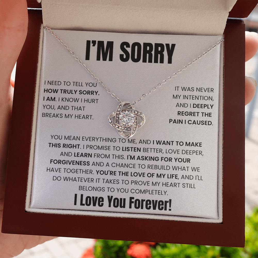 Apology Gift For Her -  Love Knot Necklace