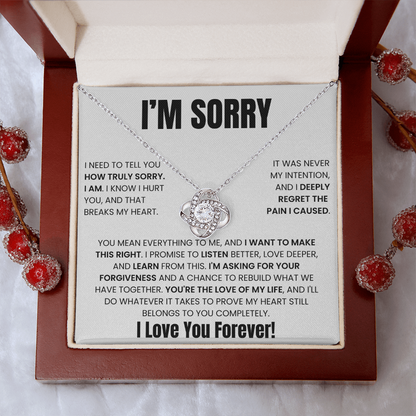 Apology Gift For Her -  Love Knot Necklace