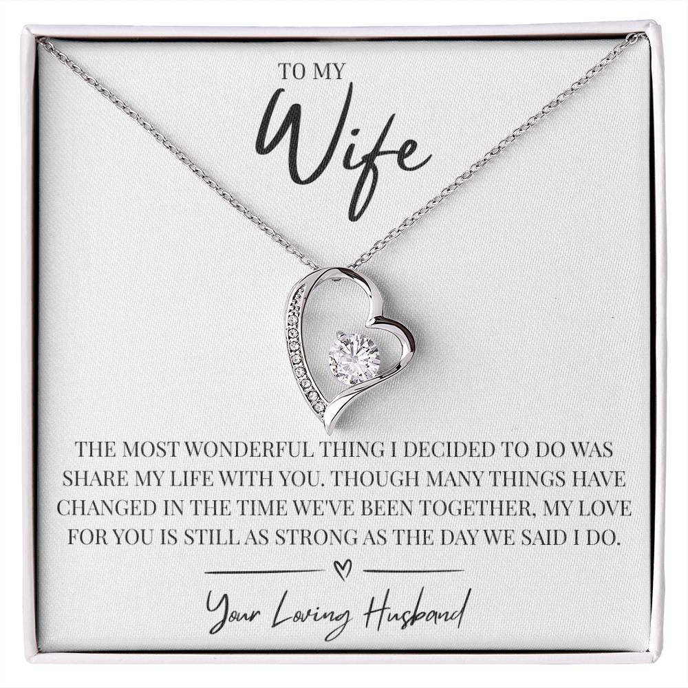 To My Wonderful Wife - Forever Love Necklace
