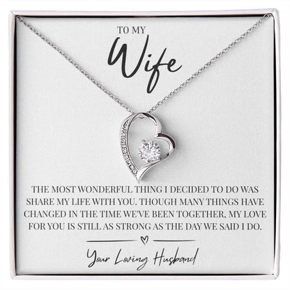 To My Wonderful Wife - Forever Love Necklace