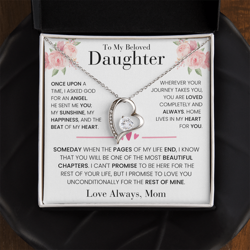 Daughter Gift From Mom, Forever Love Necklace