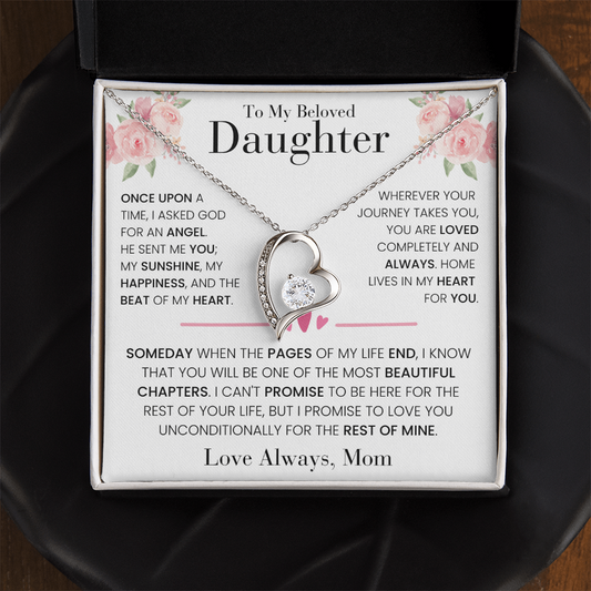 Daughter Gift From Mom, Forever Love Necklace
