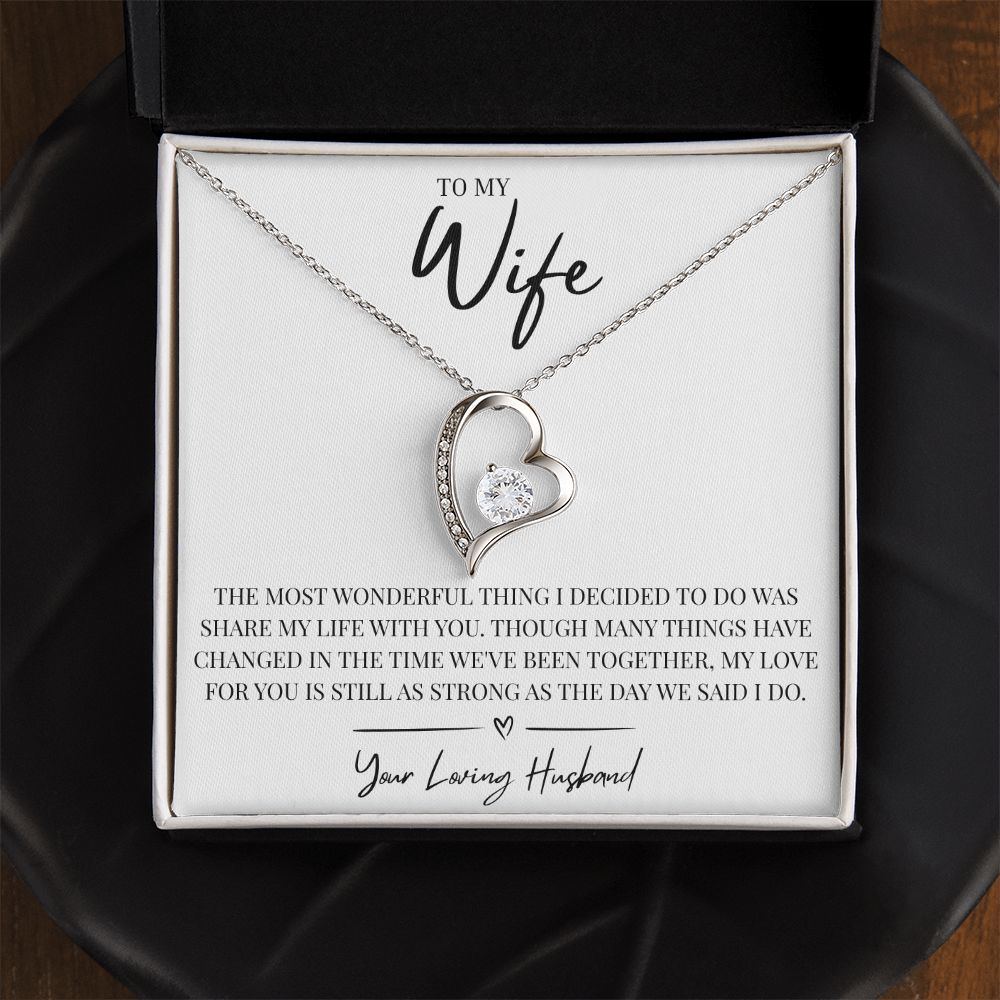 To My Wonderful Wife - Forever Love Necklace