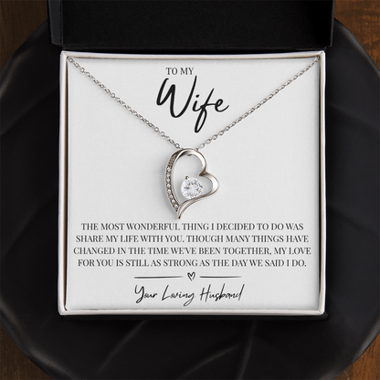 To My Wonderful Wife - Forever Love Necklace