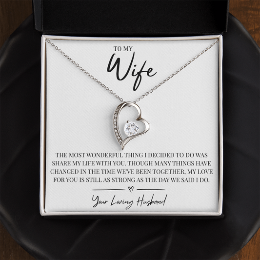 To My Wonderful Wife - Forever Love Necklace