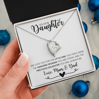 "To Our Daughter, Love Mum & Dad" - Forever Love Necklace