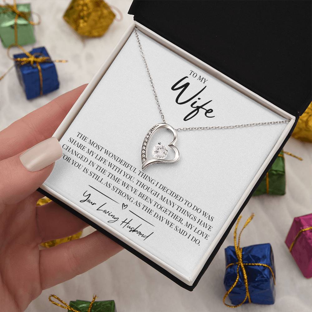 To My Wonderful Wife - Forever Love Necklace