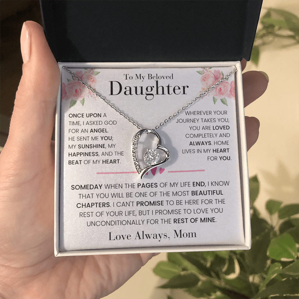 Daughter Gift From Mom, Forever Love Necklace