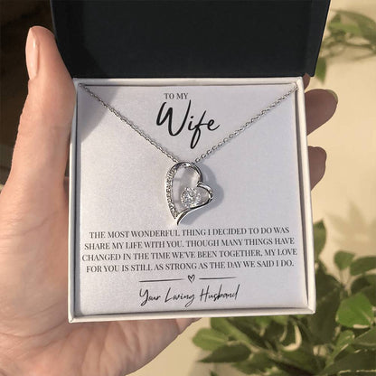 To My Wonderful Wife - Forever Love Necklace