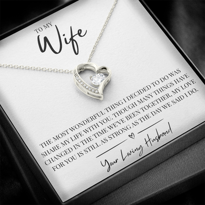 To My Wonderful Wife - Forever Love Necklace