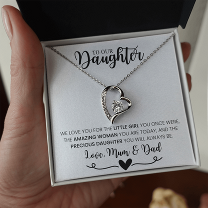 "To Our Daughter, Love Mum & Dad" - Forever Love Necklace
