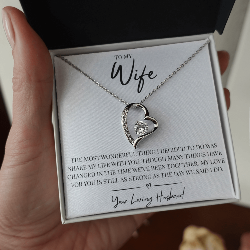 To My Wonderful Wife - Forever Love Necklace